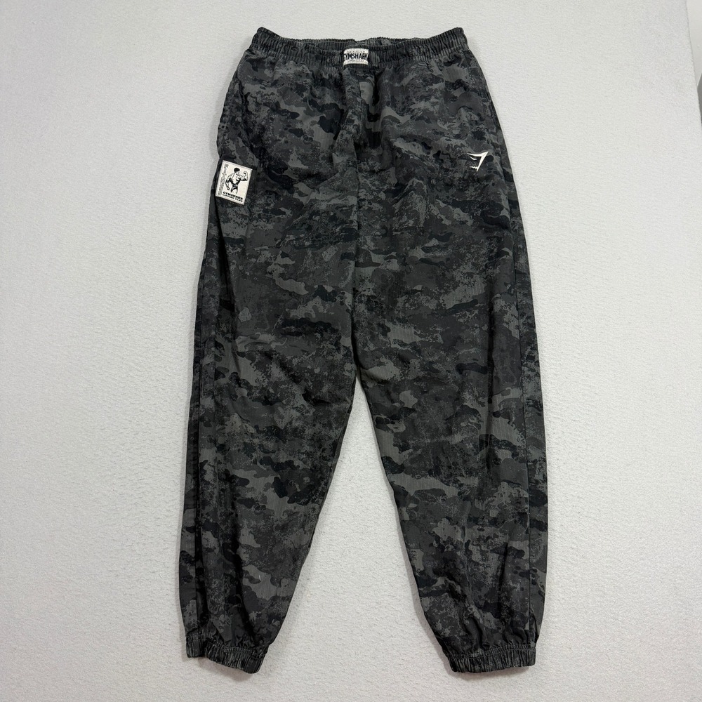Gymshark Pumper Pants Mens Medium Gray Camo Lifting Club Joggers Ripstop A6A3R